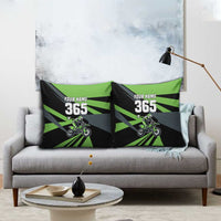 Custom Green Extreme Motocross Pillow Cover Dirt Bike Rider Design - Wonder Print Shop