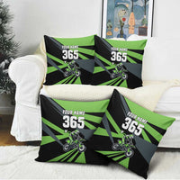 Custom Green Extreme Motocross Pillow Cover Dirt Bike Rider Design - Wonder Print Shop