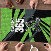 Custom Green Extreme Motocross Puzzle Dirt Bike Rider Design - Wonder Print Shop