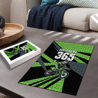 Custom Green Extreme Motocross Puzzle Dirt Bike Rider Design - Wonder Print Shop