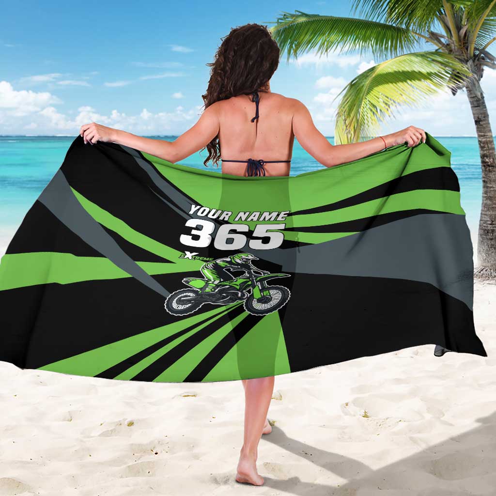 Custom Green Extreme Motocross Sarong Dirt Bike Rider Design - Wonder Print Shop