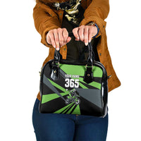 Custom Green Extreme Motocross Shoulder Handbag Dirt Bike Rider Design - Wonder Print Shop