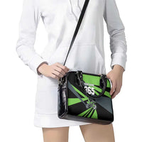Custom Green Extreme Motocross Shoulder Handbag Dirt Bike Rider Design - Wonder Print Shop