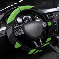 Green Extreme Motocross Steering Wheel Cover Dirt Bike Rider Design - Wonder Print Shop