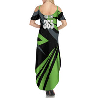 Custom Green Extreme Motocross Summer Maxi Dress Dirt Bike Rider Design - Wonder Print Shop