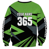 Custom Green Extreme Motocross Sweatshirt Dirt Bike Rider Design - Wonder Print Shop