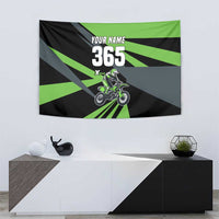 Custom Green Extreme Motocross Tapestry Dirt Bike Rider Design - Wonder Print Shop