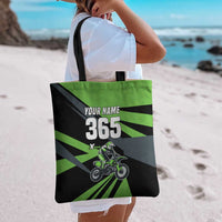 Custom Green Extreme Motocross Tote Bag Dirt Bike Rider Design - Wonder Print Shop