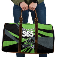 Custom Green Extreme Motocross Travel Bag Dirt Bike Rider Design - Wonder Print Shop