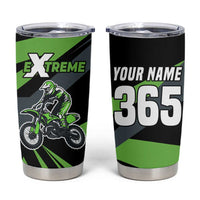Custom Green Extreme Motocross Tumbler Cup Dirt Bike Rider Design - Wonder Print Shop