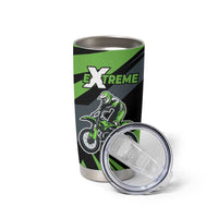 Custom Green Extreme Motocross Tumbler Cup Dirt Bike Rider Design - Wonder Print Shop