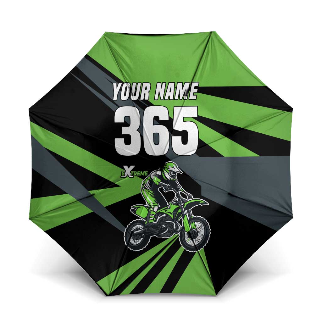 Custom Green Extreme Motocross Umbrella Dirt Bike Rider Design - Wonder Print Shop