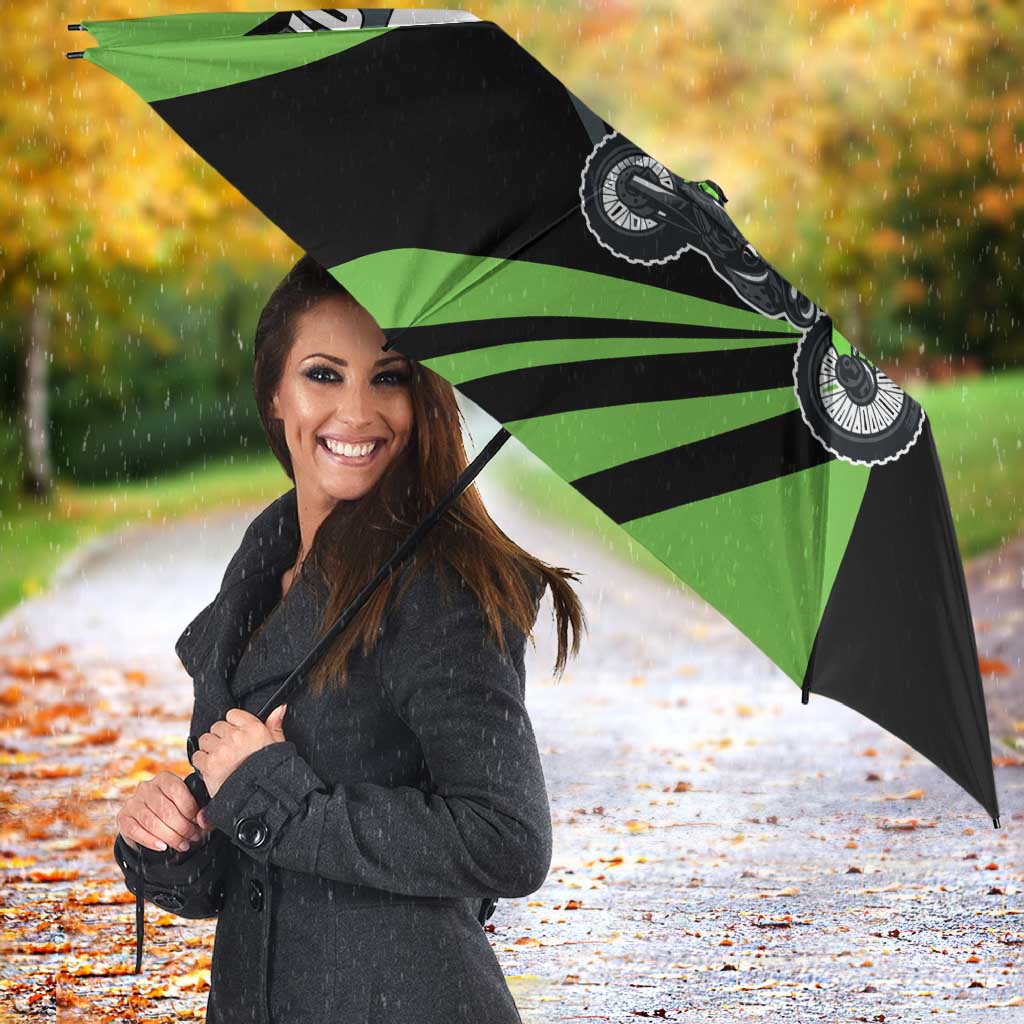 Custom Green Extreme Motocross Umbrella Dirt Bike Rider Design - Wonder Print Shop
