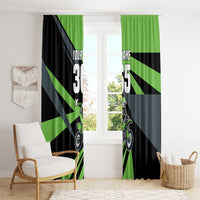 Custom Green Extreme Motocross Window Curtain Dirt Bike Rider Design - Wonder Print Shop