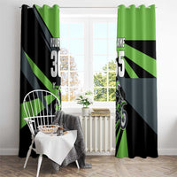 Custom Green Extreme Motocross Window Curtain Dirt Bike Rider Design - Wonder Print Shop