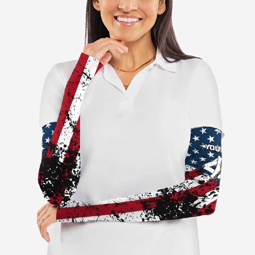 Custom American Flag Motocross Arm Sleeves with Eagle Graphic - Wonder Print Shop