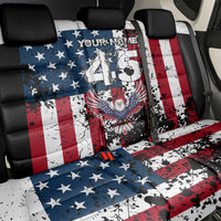 Custom American Flag Motocross Back Car Seat Cover with Eagle Graphic - Wonder Print Shop