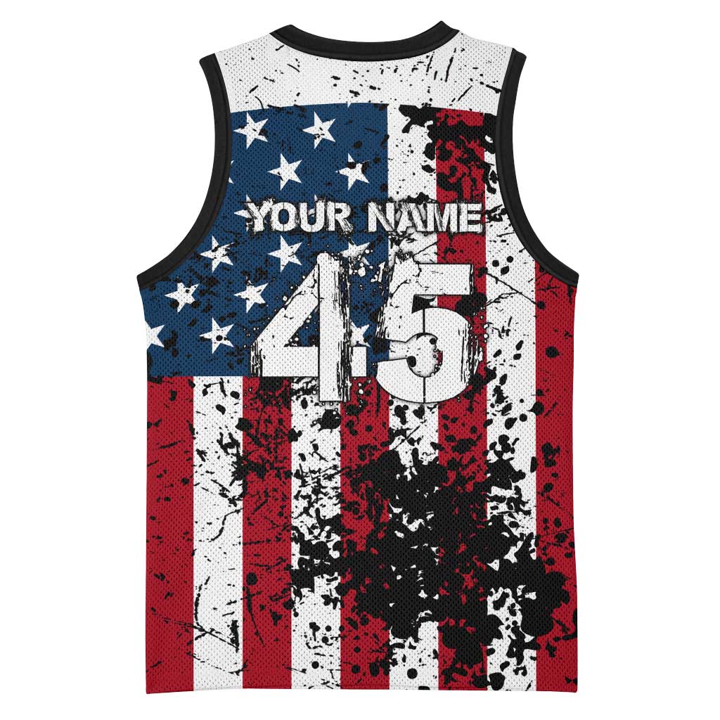 Custom American Flag Motocross Basketball Jersey with Eagle Graphic - Wonder Print Shop