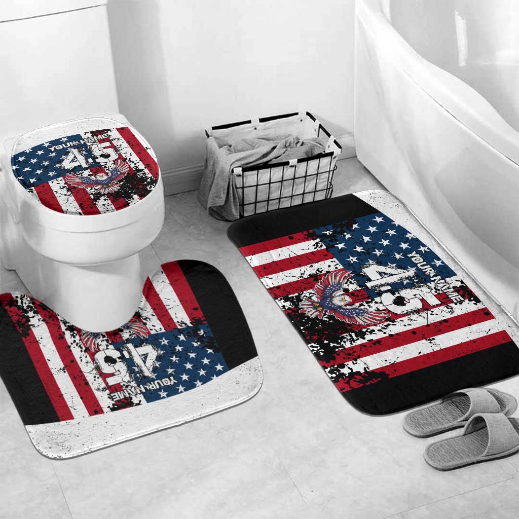 Custom American Flag Motocross Bathroom Set with Eagle Graphic - Wonder Print Shop