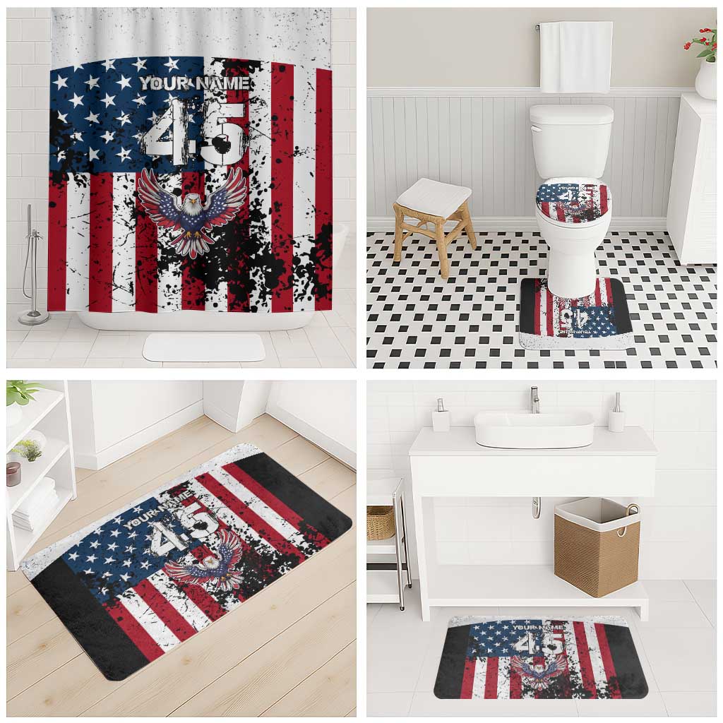 Custom American Flag Motocross Bathroom Set with Eagle Graphic - Wonder Print Shop