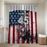 Custom American Flag Motocross Bathroom Set with Eagle Graphic - Wonder Print Shop