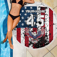 Custom American Flag Motocross Beach Blanket with Eagle Graphic - Wonder Print Shop