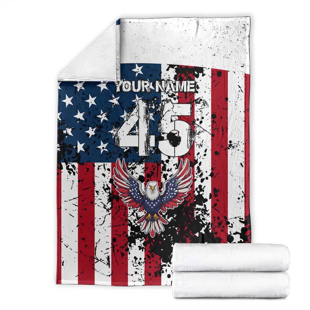 Custom American Flag Motocross Blanket with Eagle Graphic - Wonder Print Shop