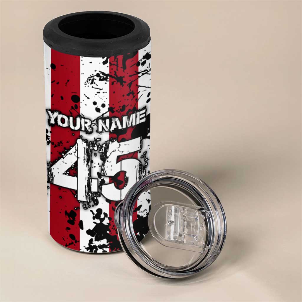 Custom American Flag Motocross 4 in 1 Can Cooler Tumbler with Eagle Graphic - Wonder Print Shop