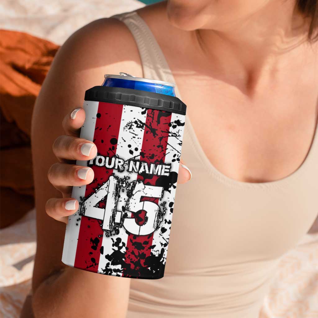 Custom American Flag Motocross 4 in 1 Can Cooler Tumbler with Eagle Graphic - Wonder Print Shop