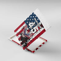 Custom American Flag Motocross Canvas Wall Art with Eagle Graphic - Wonder Print Shop