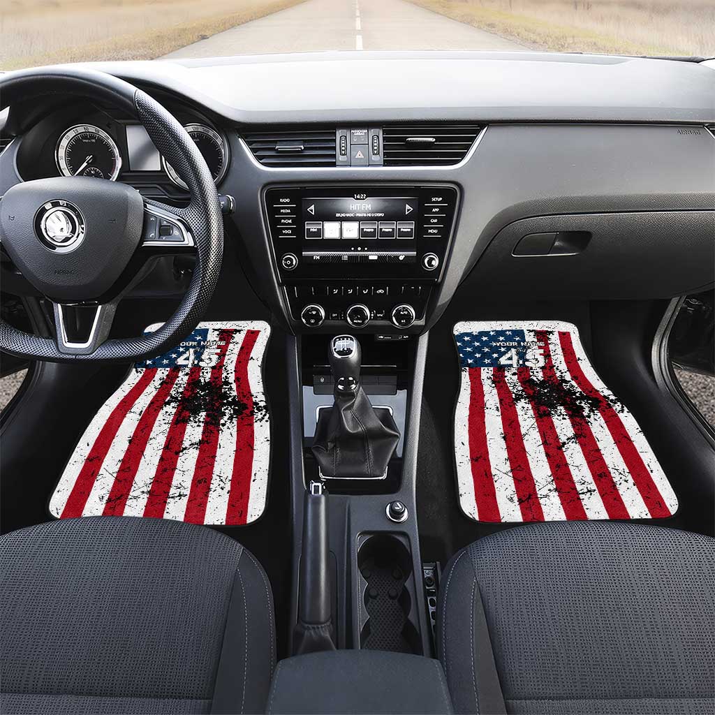 Custom American Flag Motocross Car Mats with Eagle Graphic - Wonder Print Shop