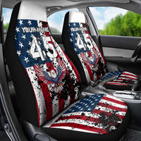 Custom American Flag Motocross Car Seat Cover with Eagle Graphic - Wonder Print Shop