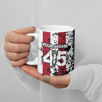 Custom American Flag Motocross Ceramic Mug with Eagle Graphic - Wonder Print Shop