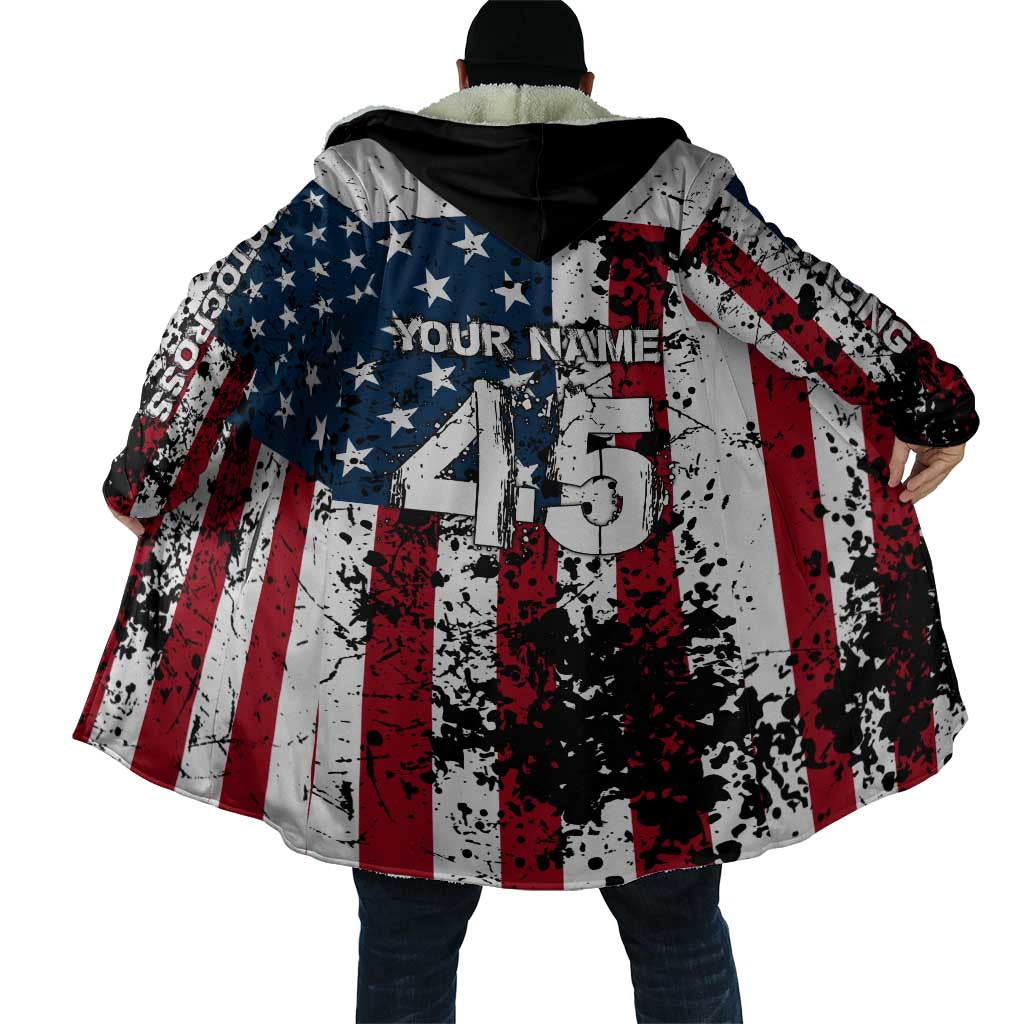 Custom American Flag Motocross Cloak with Eagle Graphic - Wonder Print Shop