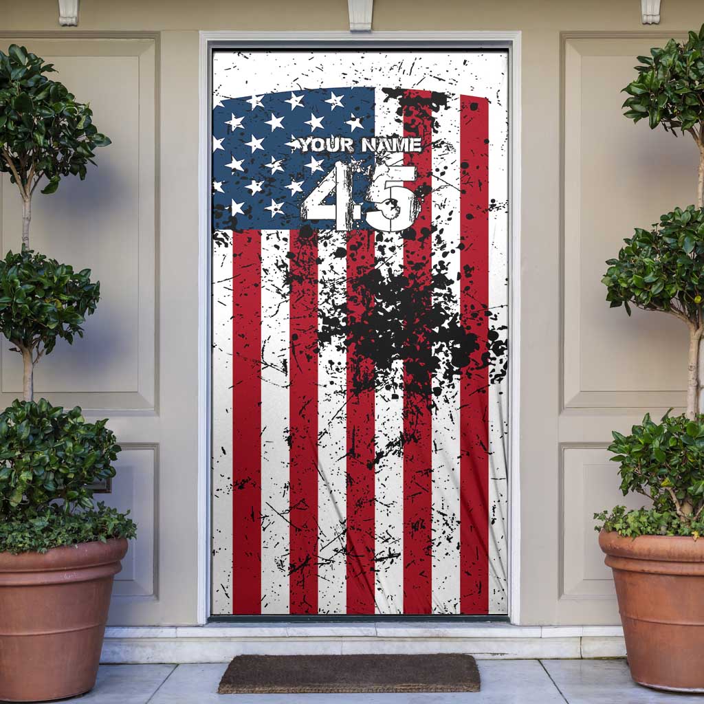 Custom American Flag Motocross Door Cover with Eagle Graphic - Wonder Print Shop