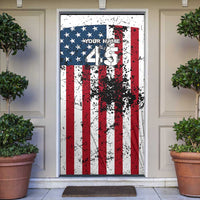 Custom American Flag Motocross Door Cover with Eagle Graphic - Wonder Print Shop