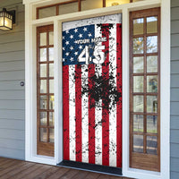 Custom American Flag Motocross Door Cover with Eagle Graphic - Wonder Print Shop