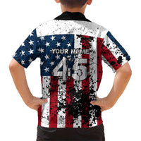 Custom American Flag Motocross Family Matching Puletasi and Hawaiian Shirt with Eagle Graphic - Wonder Print Shop