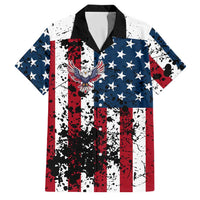 Custom American Flag Motocross Family Matching Puletasi and Hawaiian Shirt with Eagle Graphic - Wonder Print Shop