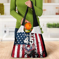 Custom American Flag Motocross Grocery Bag with Eagle Graphic - Wonder Print Shop