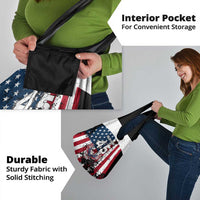 Custom American Flag Motocross Grocery Bag with Eagle Graphic - Wonder Print Shop