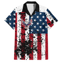Custom American Flag Motocross Hawaiian Shirt with Eagle Graphic - Wonder Print Shop