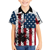 Custom American Flag Motocross Hawaiian Shirt with Eagle Graphic - Wonder Print Shop