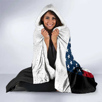 Custom American Flag Motocross Hooded Blanket with Eagle Graphic - Wonder Print Shop