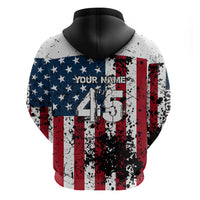 Custom American Flag Motocross Hoodie with Eagle Graphic - Wonder Print Shop