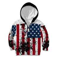 Custom American Flag Motocross Kid Hoodie with Eagle Graphic - Wonder Print Shop