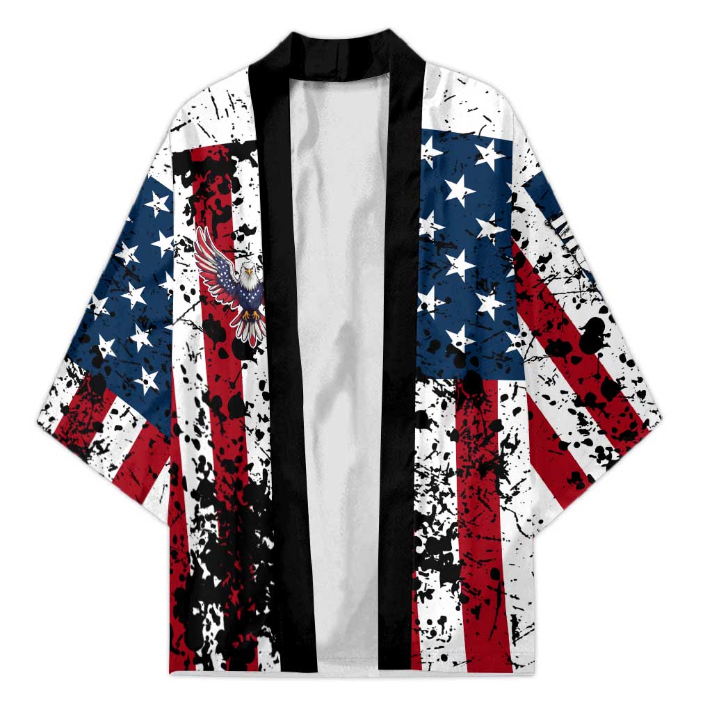 Custom American Flag Motocross Kimono with Eagle Graphic - Wonder Print Shop