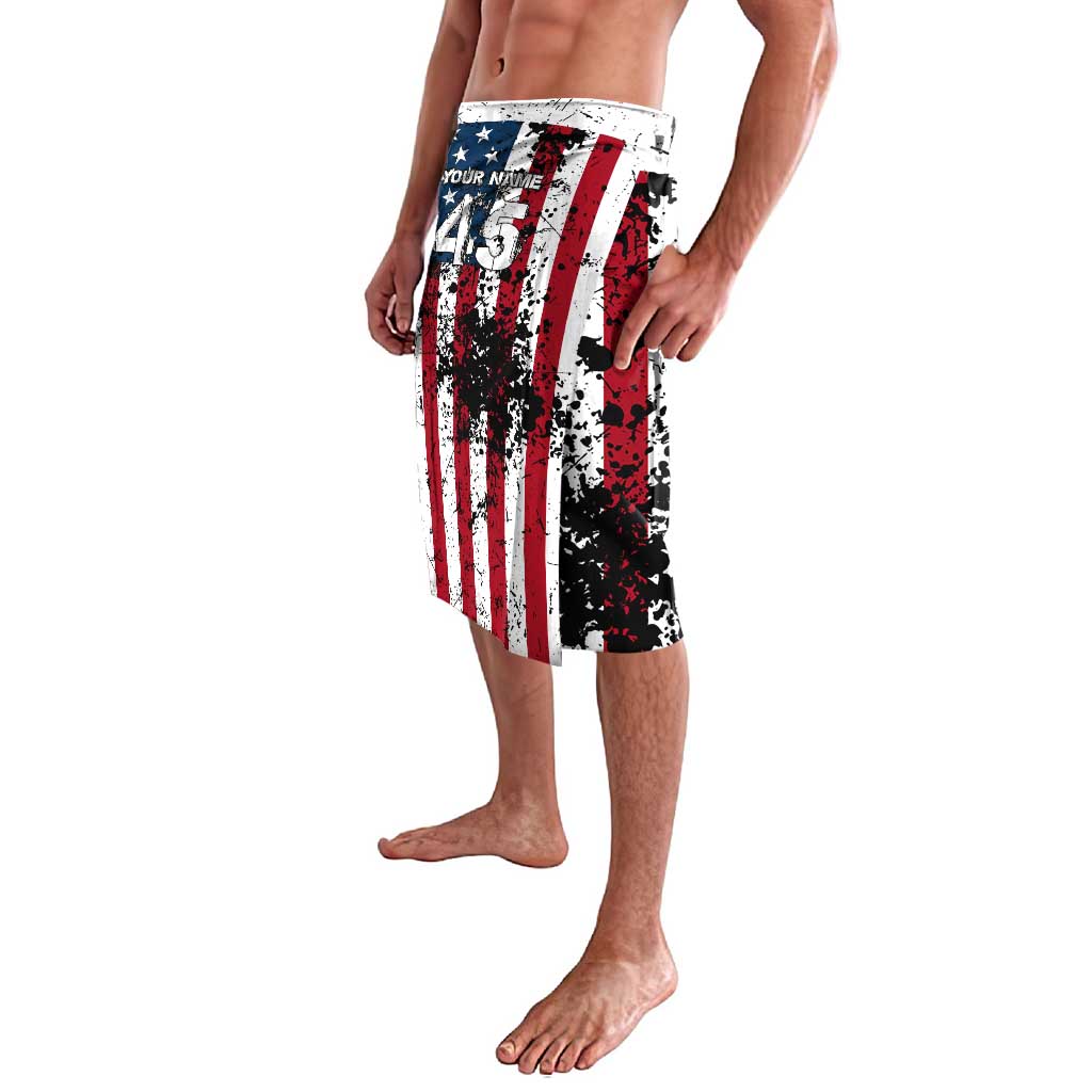 Custom American Flag Motocross Lavalava with Eagle Graphic - Wonder Print Shop