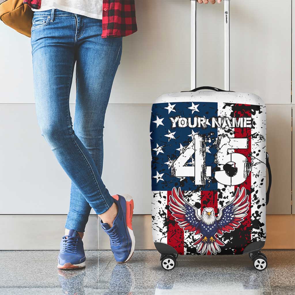 Custom American Flag Motocross Luggage Cover with Eagle Graphic - Wonder Print Shop