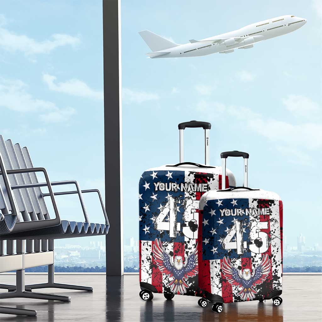 Custom American Flag Motocross Luggage Cover with Eagle Graphic - Wonder Print Shop